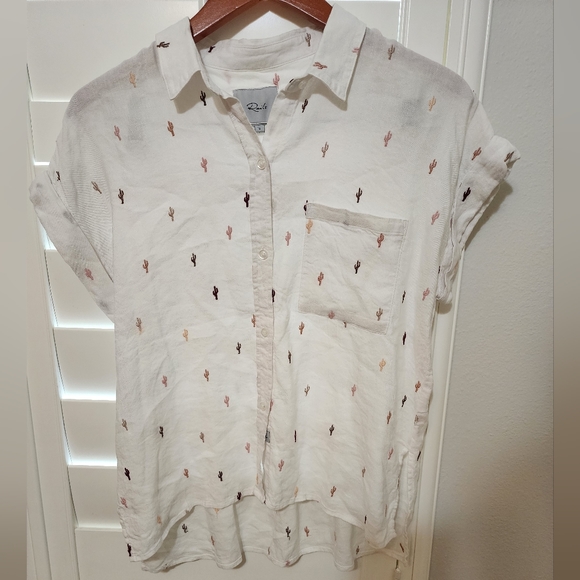 Rails Short Sleeve Button Down Cactus Print - Picture 2 of 5
